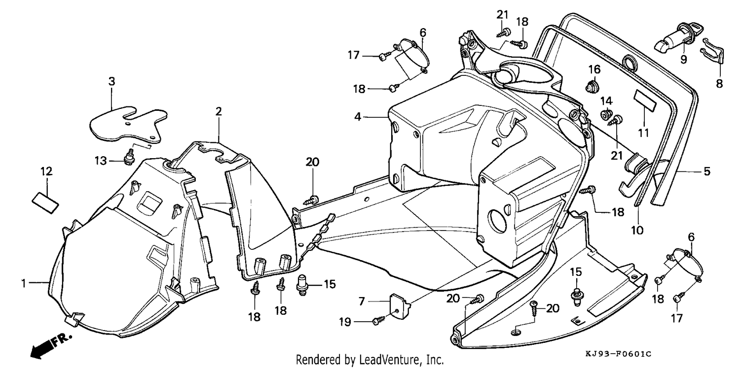 FRONT FENDER/LEG SHIELD (CH125J/L/M/N/P/R)