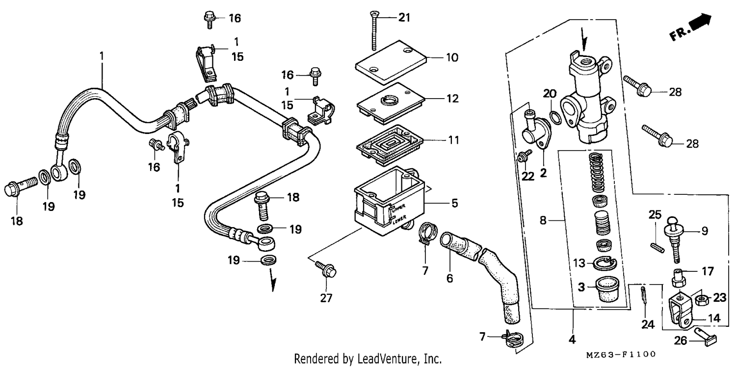REAR BRAKE MASTER CYLINDER
