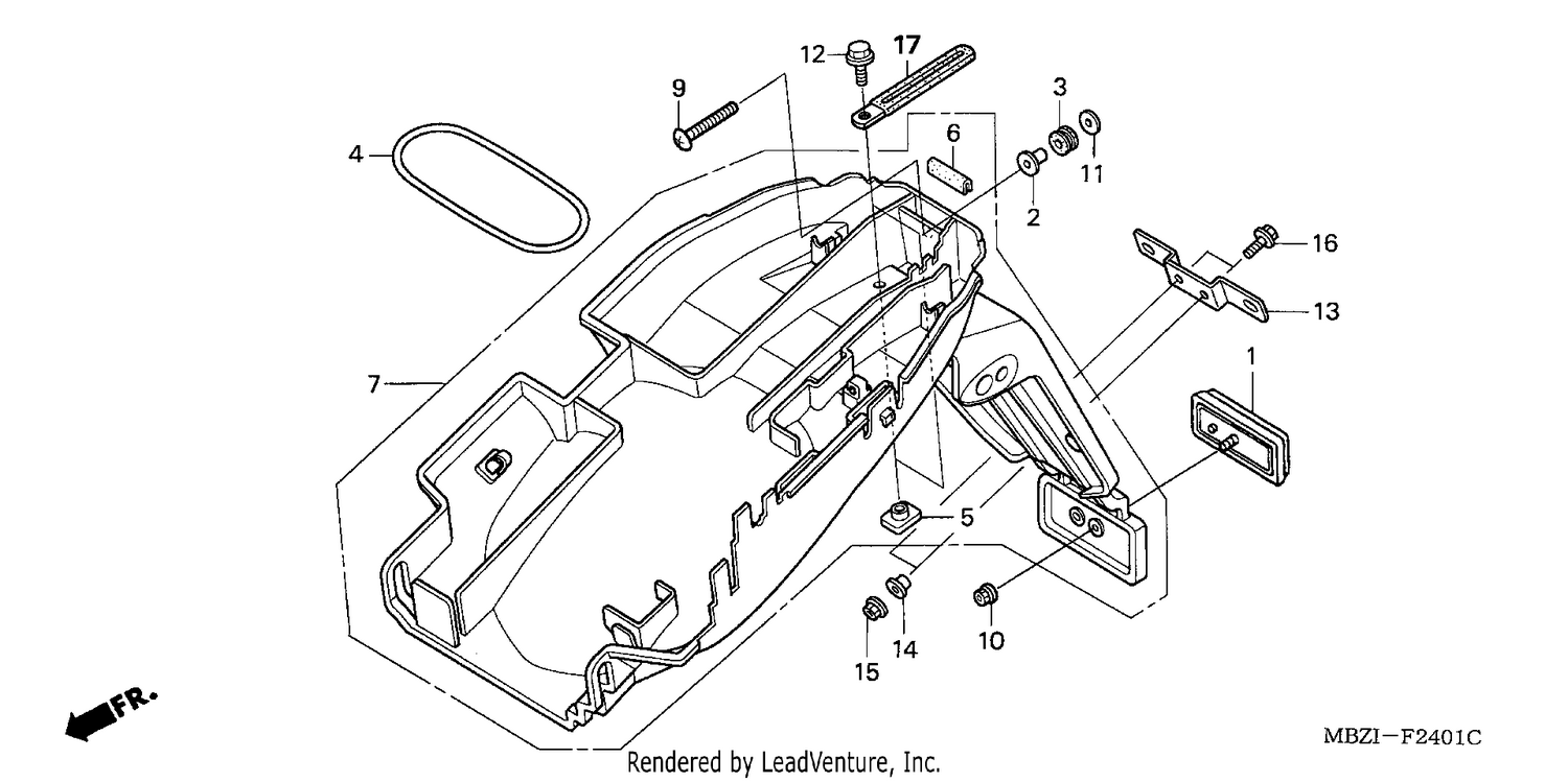 REAR FENDER (CB600F3/4/5/ 6)