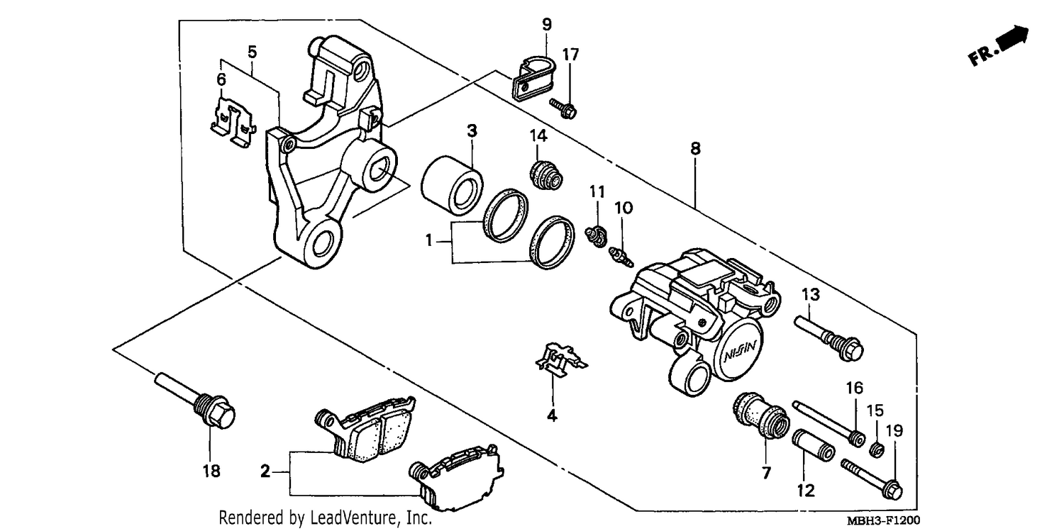 REAR BRAKE CALIPER