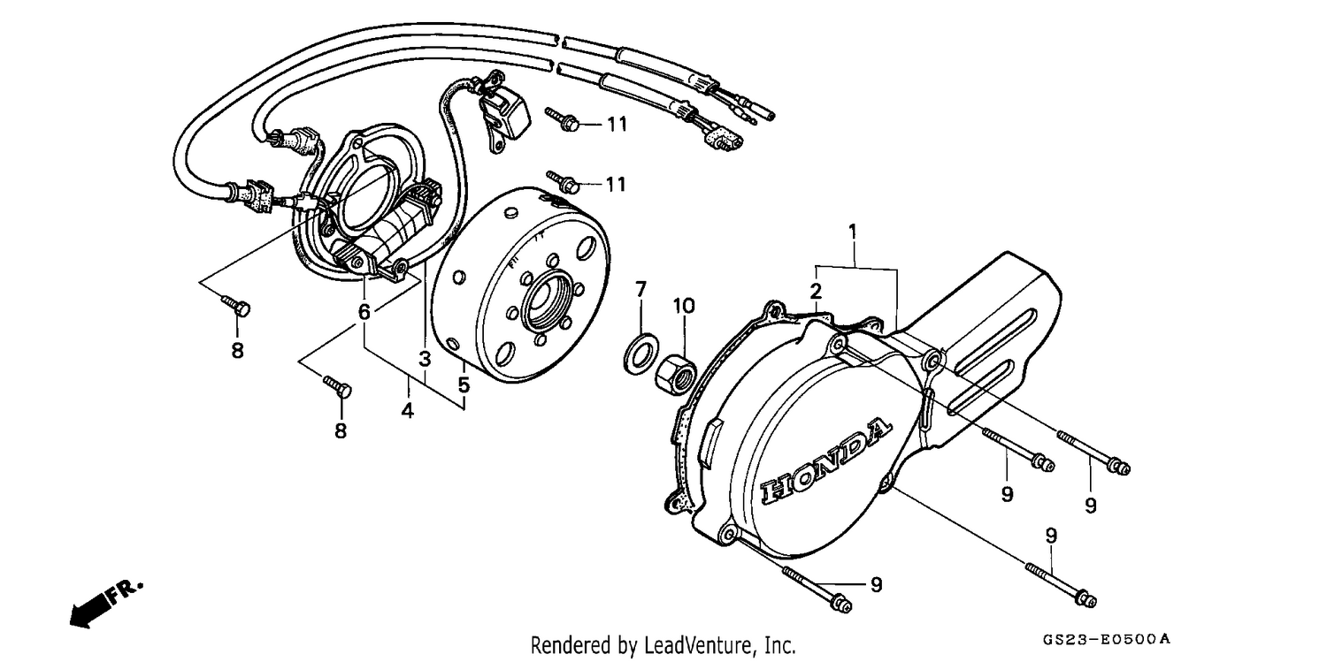 LEFT CRANKCASE COVER/ GENERATOR