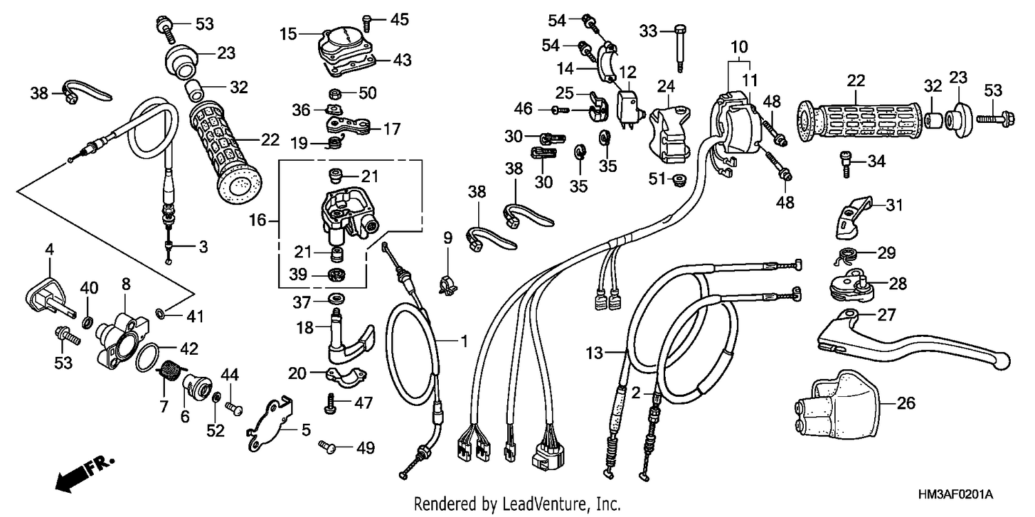 HANDLE LEVER/SWITCH/CABLE (TRX300EX'07,'08)
