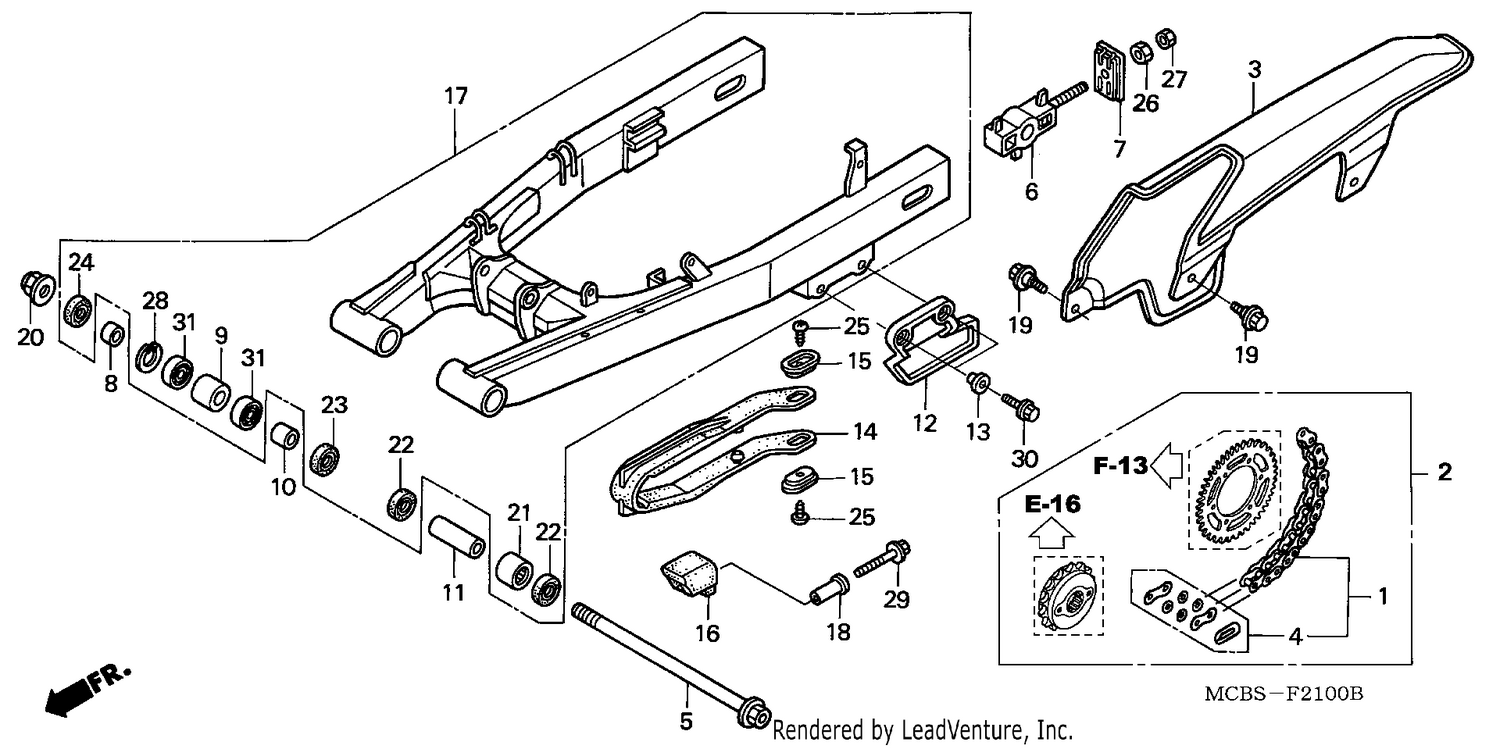 SWINGARM/CHAIN CASE