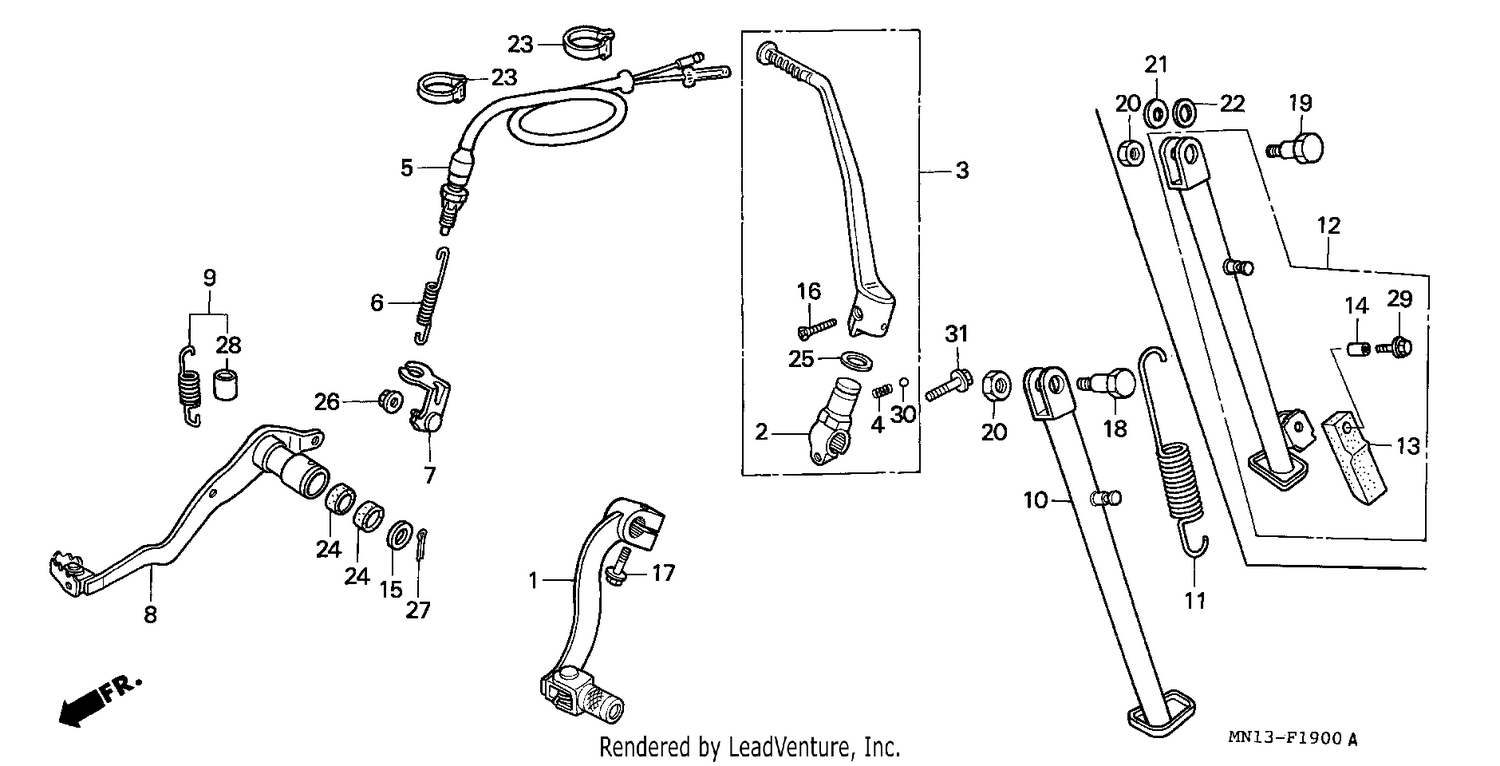 PEDAL/KICK STARTER ARM