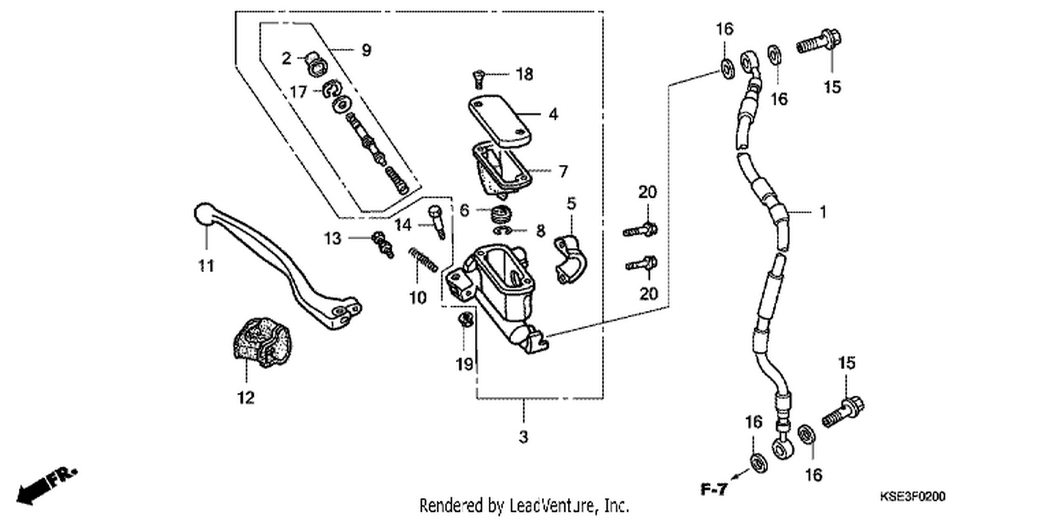  FR. BRAKE MASTER CYLI NDER