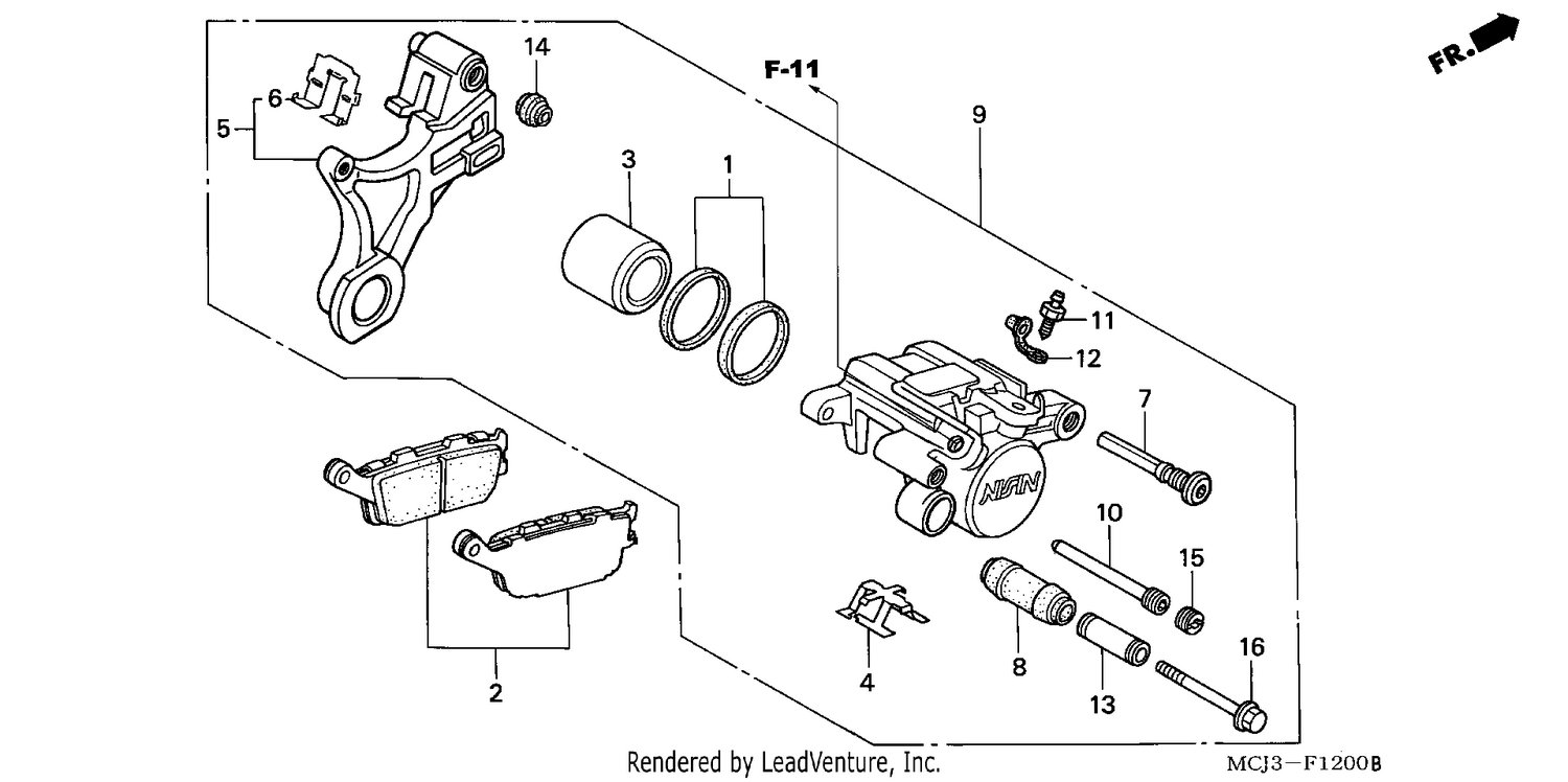 REAR BRAKE CALIPER