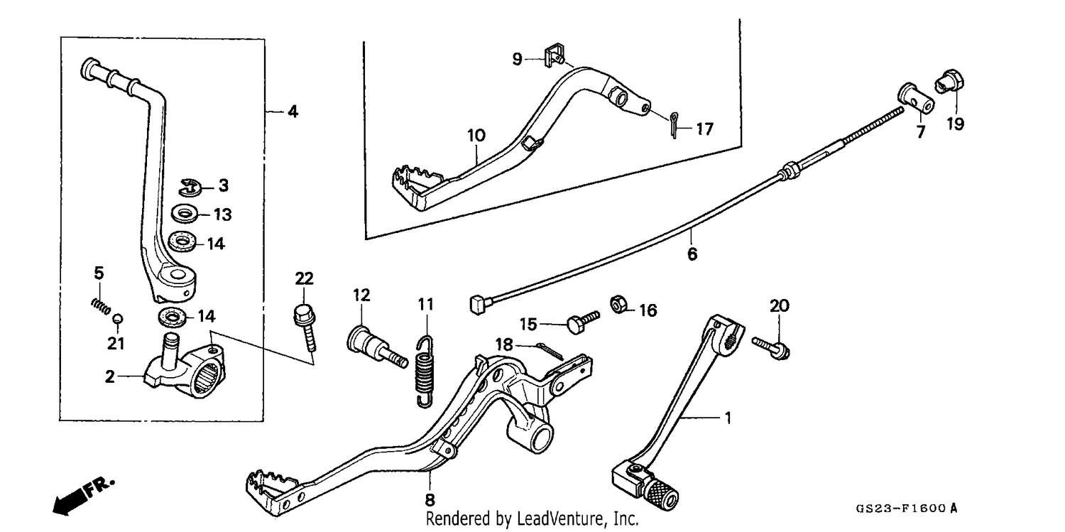PEDAL/KICK STARTER ARM