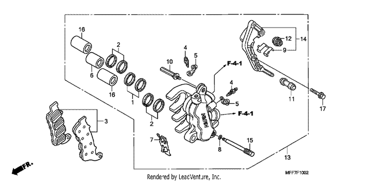  2 L. FRONT BRAKE CALIPER (ABS)