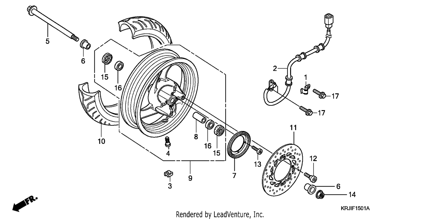 FRONT WHEEL (FES125A)(FES150A)