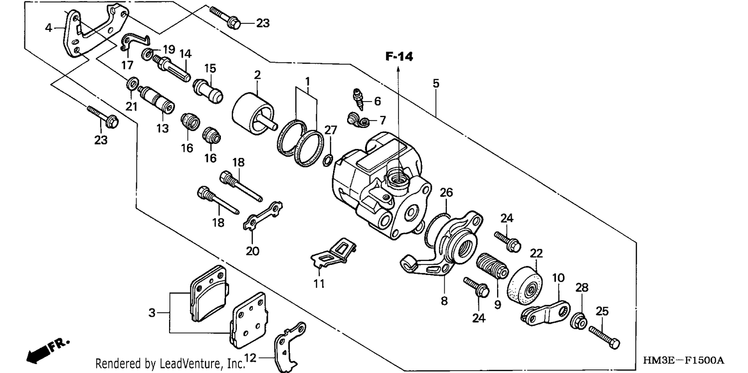 REAR BRAKE CALIPER