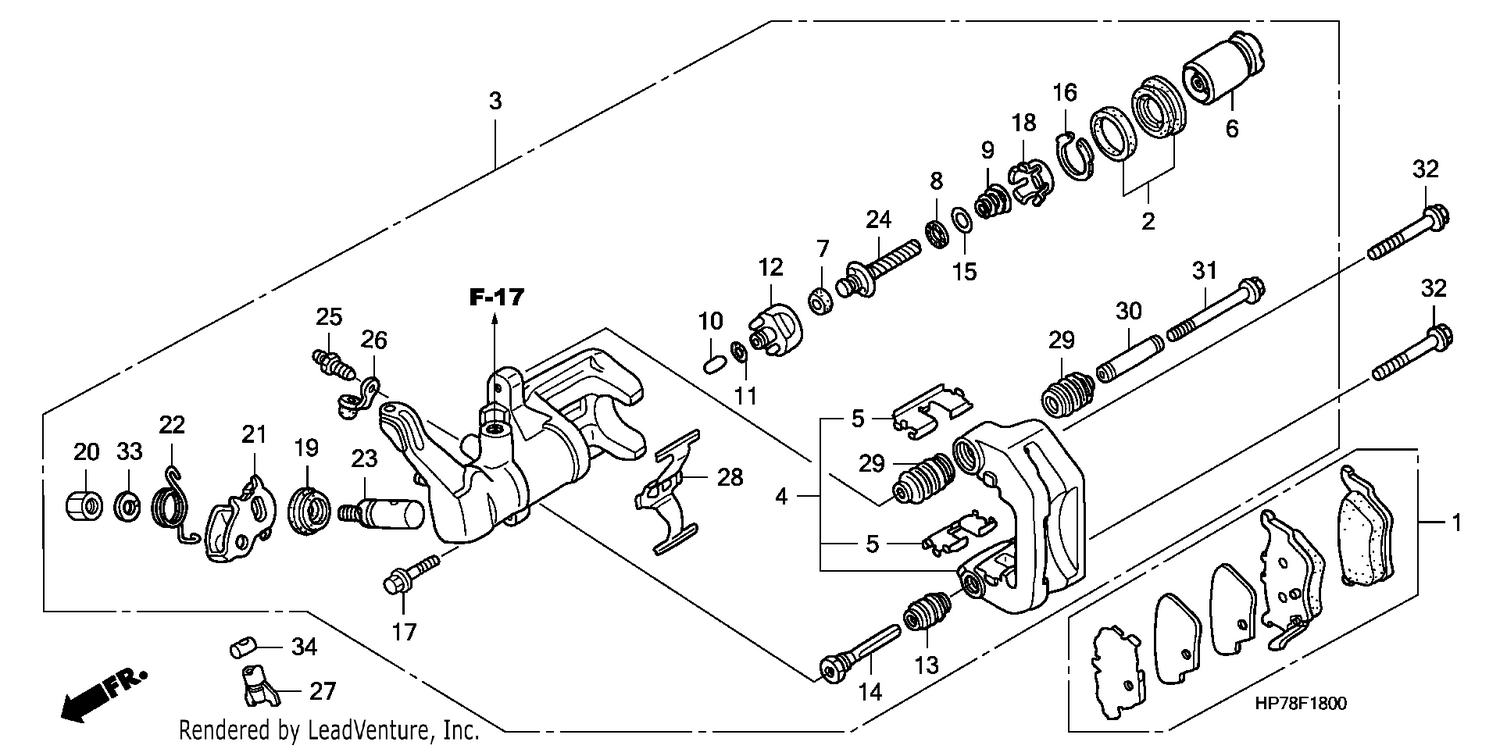 REAR BRAKE CALIPER