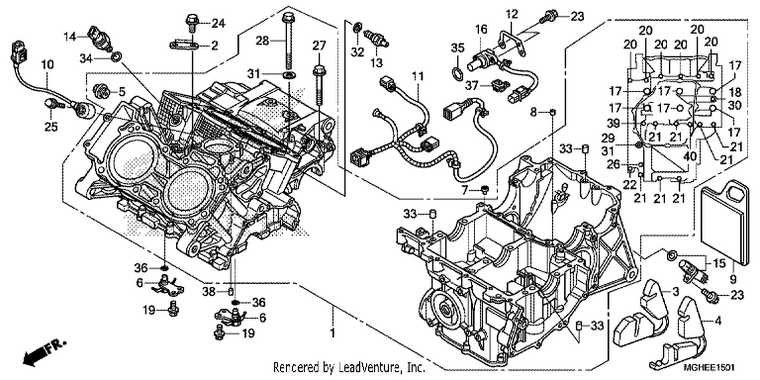 1 CRANKCASE (VFR1200XD/XDA/XDL/XDS)
