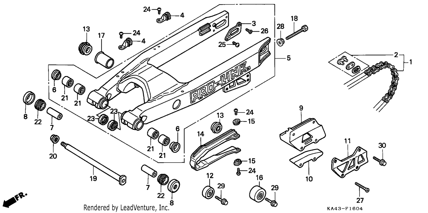 REAR FORK/DRIVE CHAIN (5)