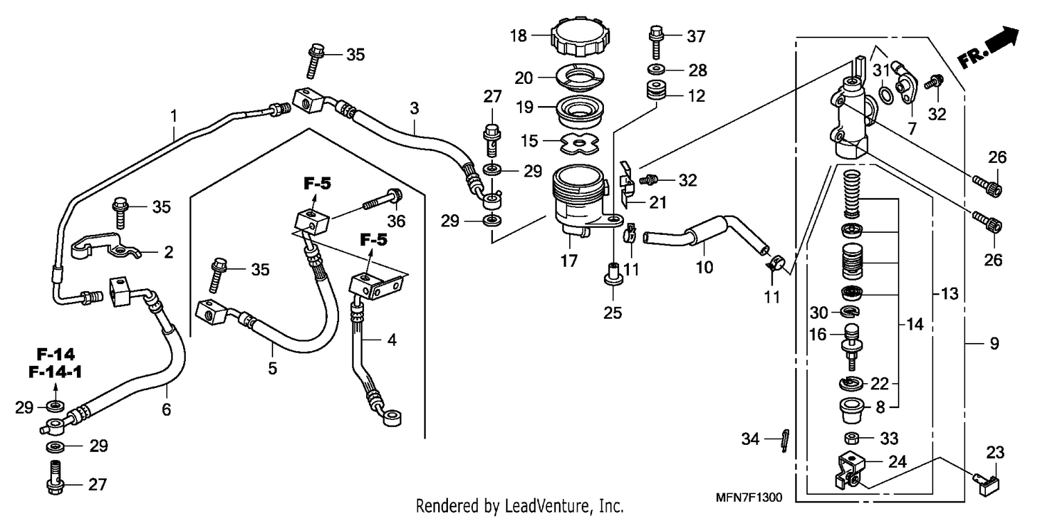 REAR BRAKE MASTER CYLINDER