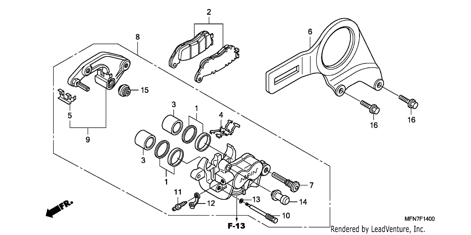 REAR BRAKE CALIPER (CB1000R)