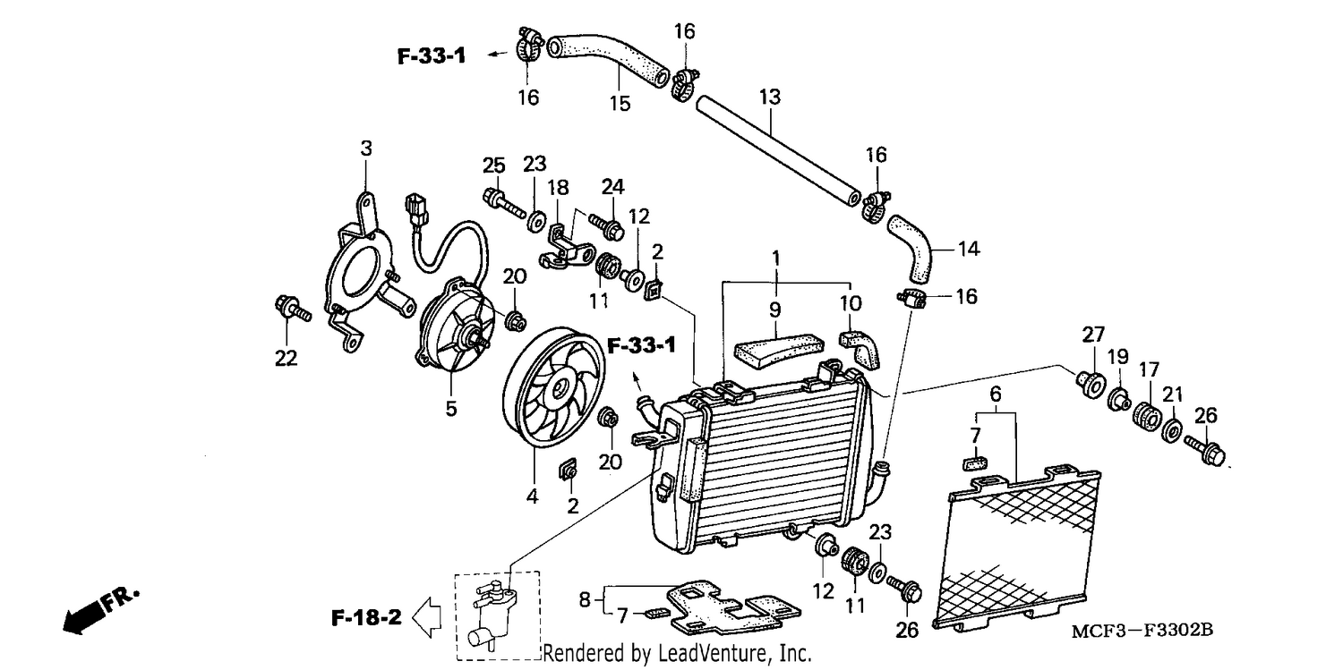 RADIATOR (L.) (VTR1000SP2 /3/4/5/6)