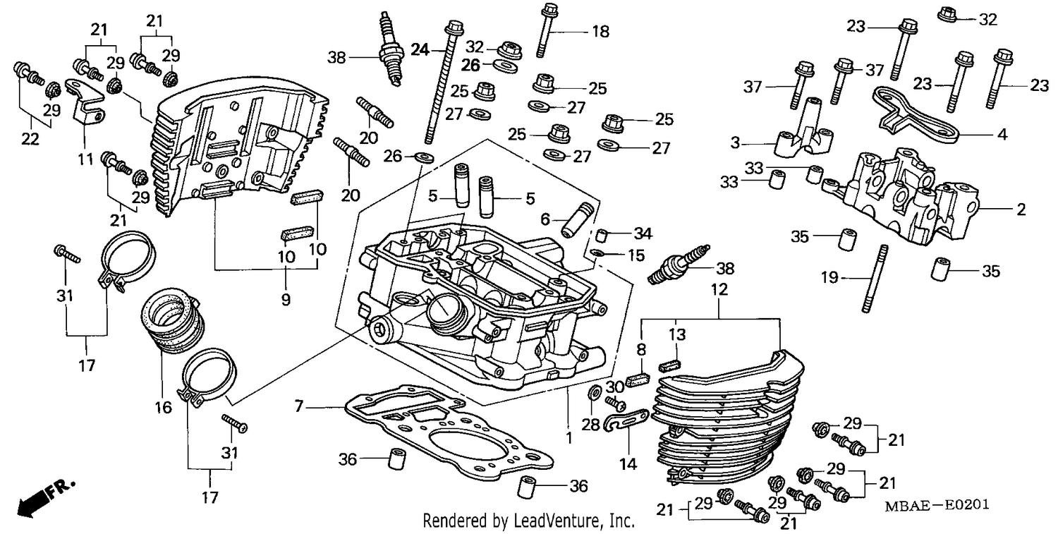 CYLINDER HEAD (REAR)