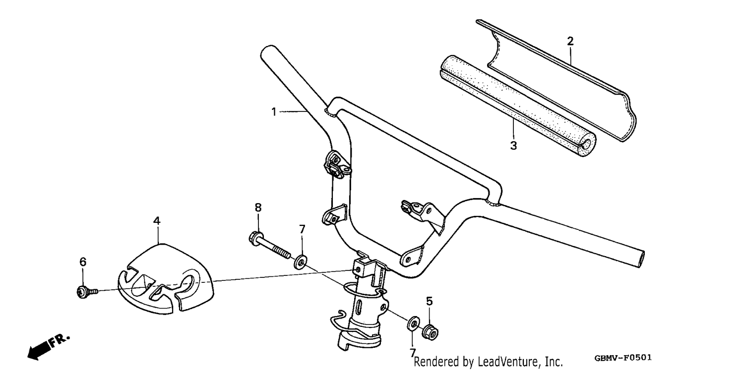 STEERING HANDLE/ HANDLE COVER (2)