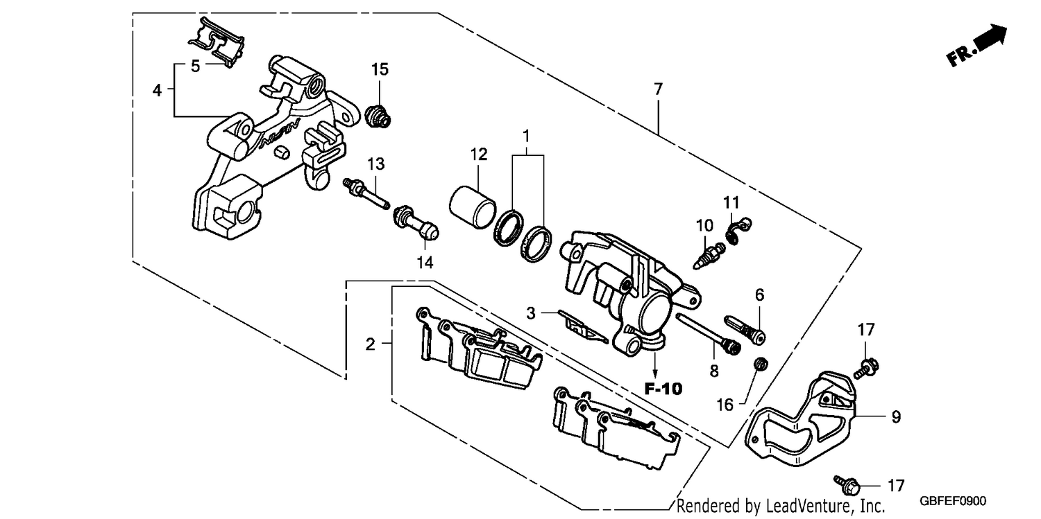 REAR BRAKE CALIPER