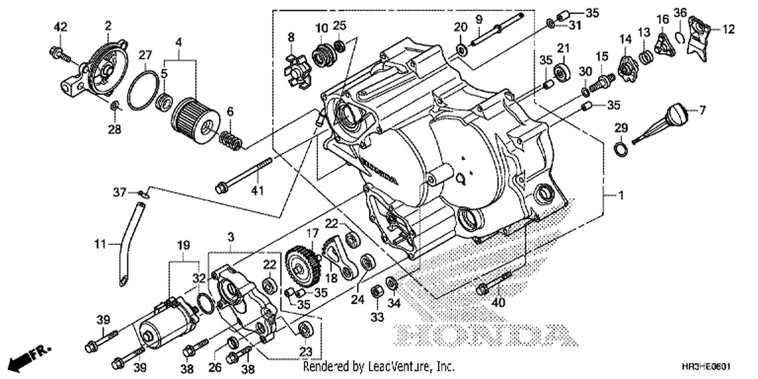  1 FRONT CRANKCASE COVER (TRX420FE1/FM1/FM2/TE1/TM1)