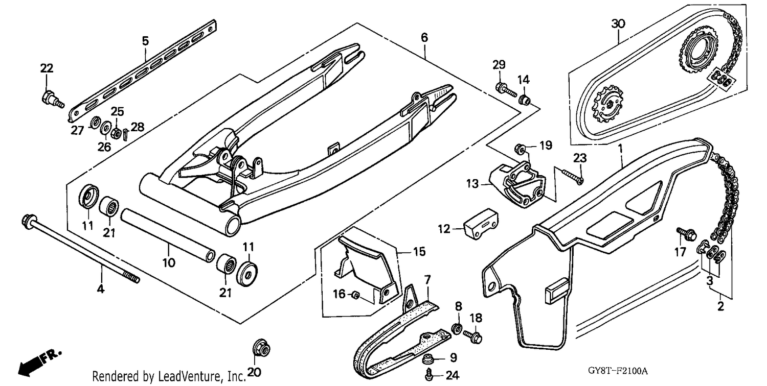 SWINGARM/CHAIN CASE