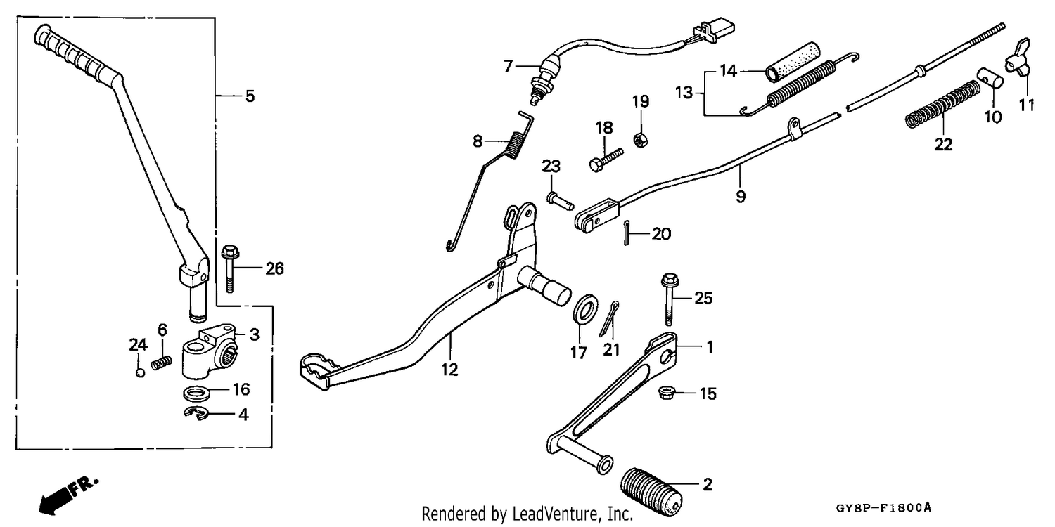 PEDAL/KICK STARTER ARM