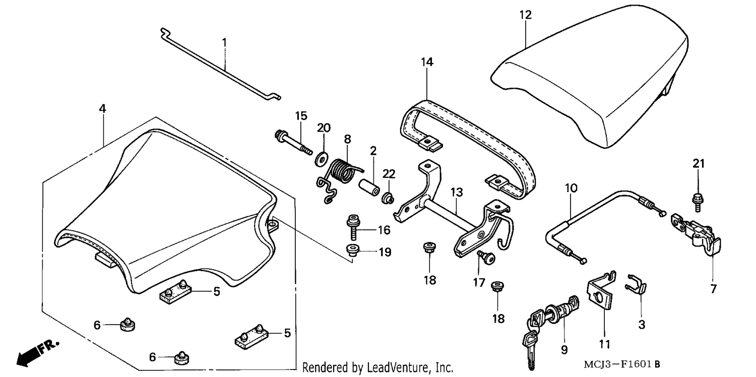 SEAT (CBR900RR2,3)