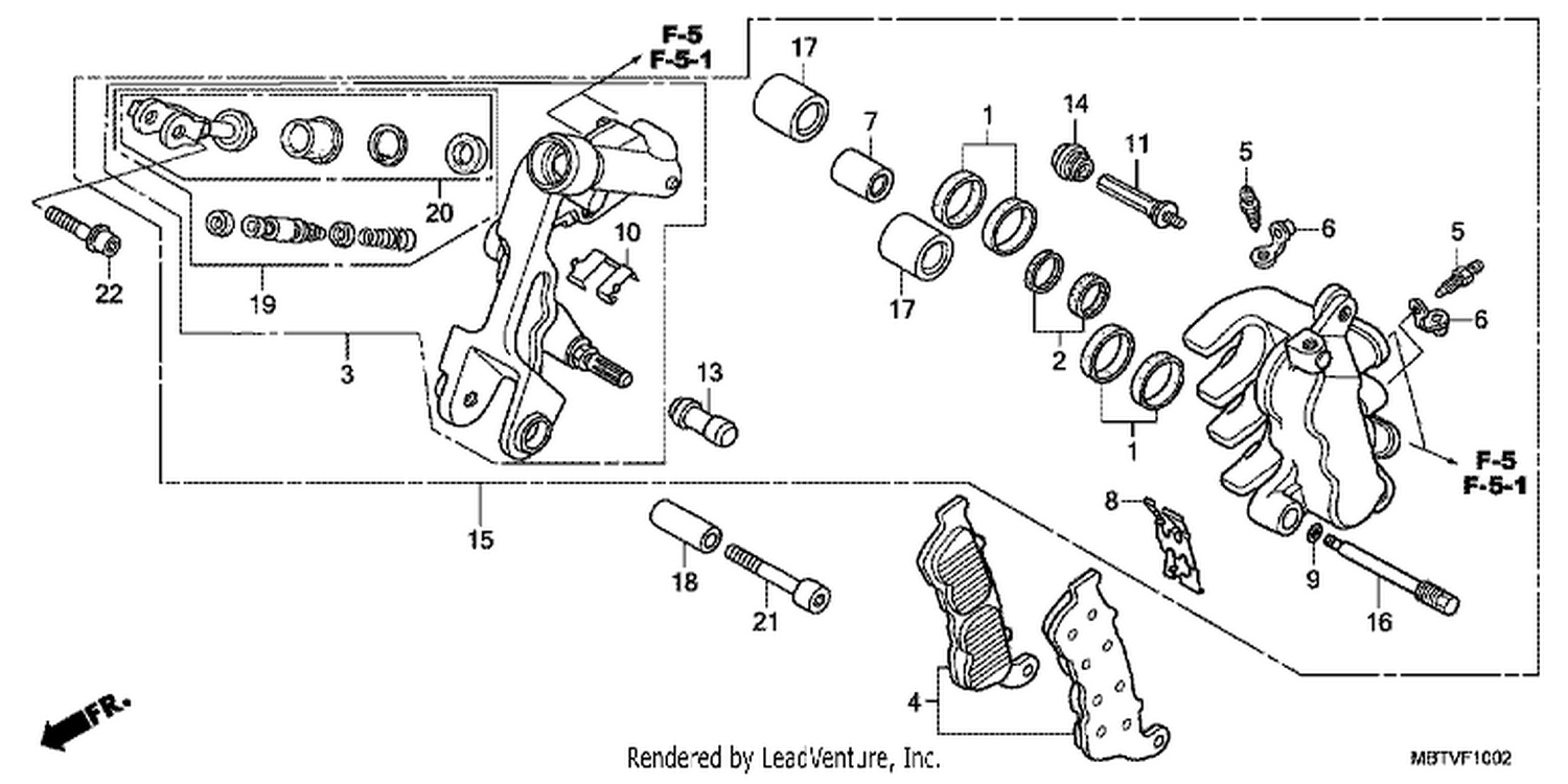  2 FRONT BRAKE CALIPER (L.)