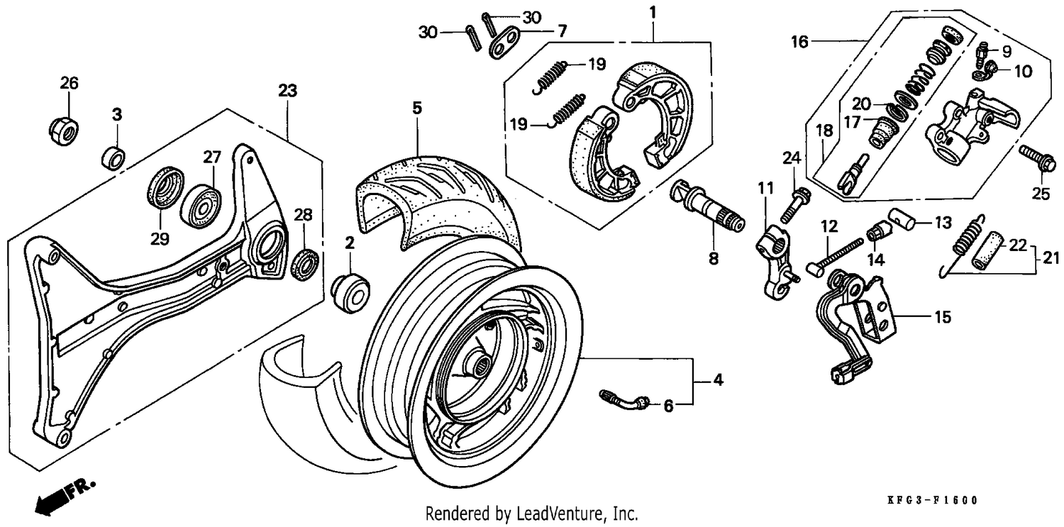 REAR WHEEL/ THRUST CYLINDER
