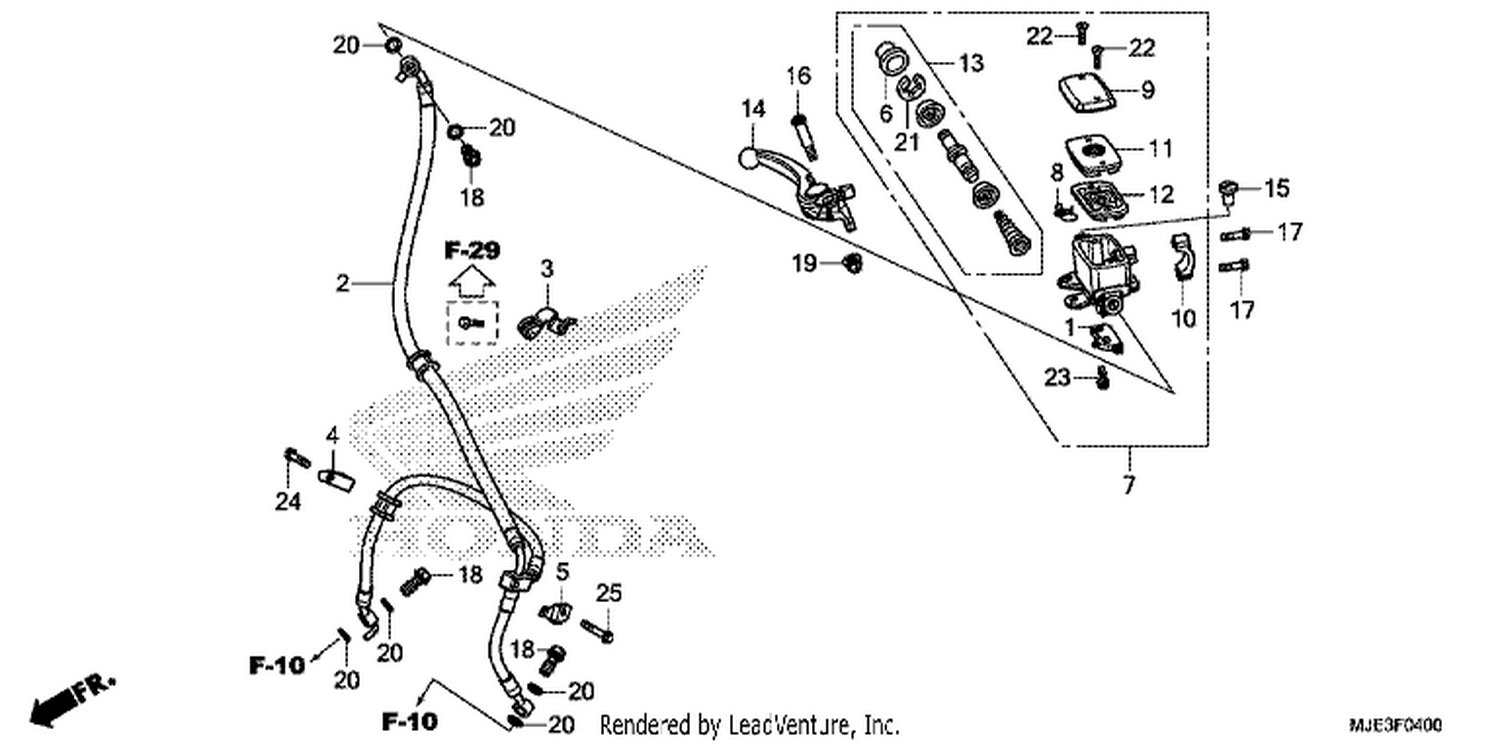  FR. BRAKE MASTER CYLI NDER (CBR650F)