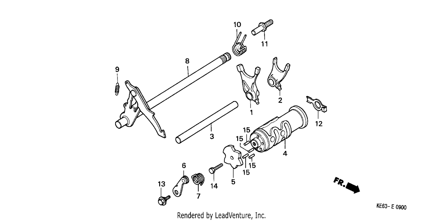 SHIFT DRUM/SHIFT FORK (EXCEPT E/U)