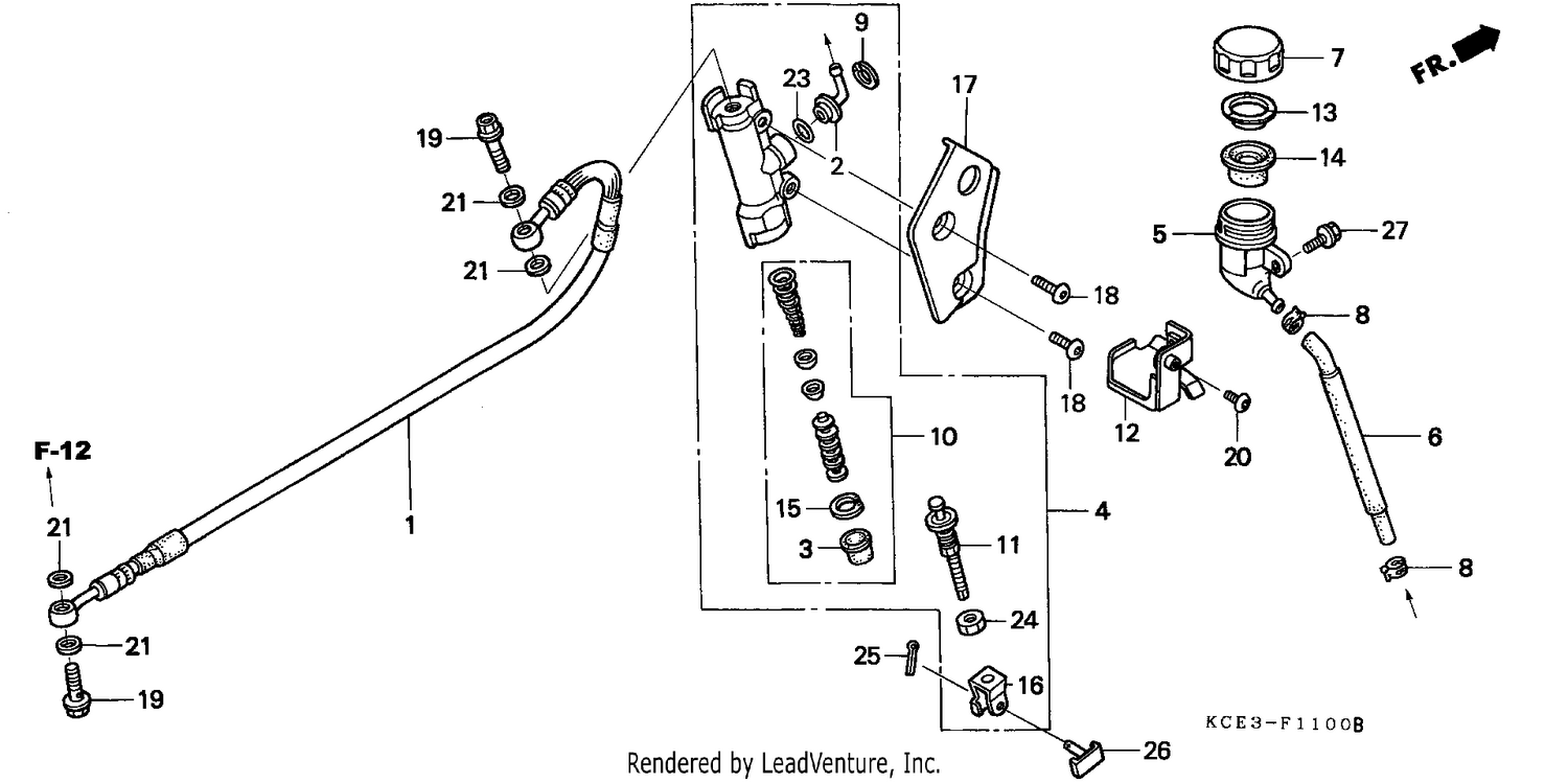 REAR BRAKE MASTER CYLINDER