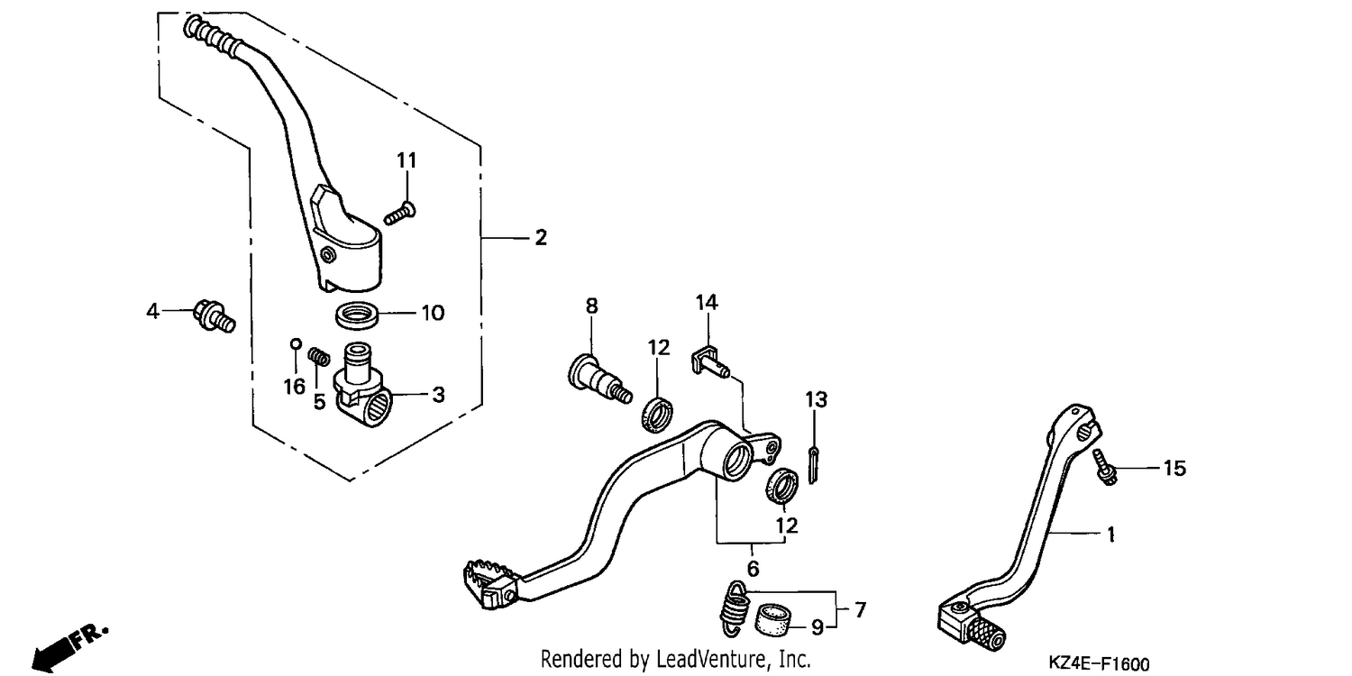 PEDAL/KICK STARTER ARM