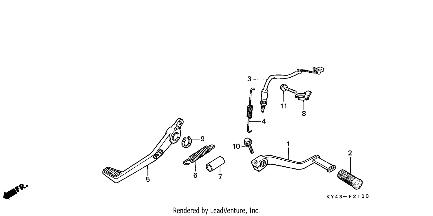 BRAKE PEDAL/ CHANGE PEDAL