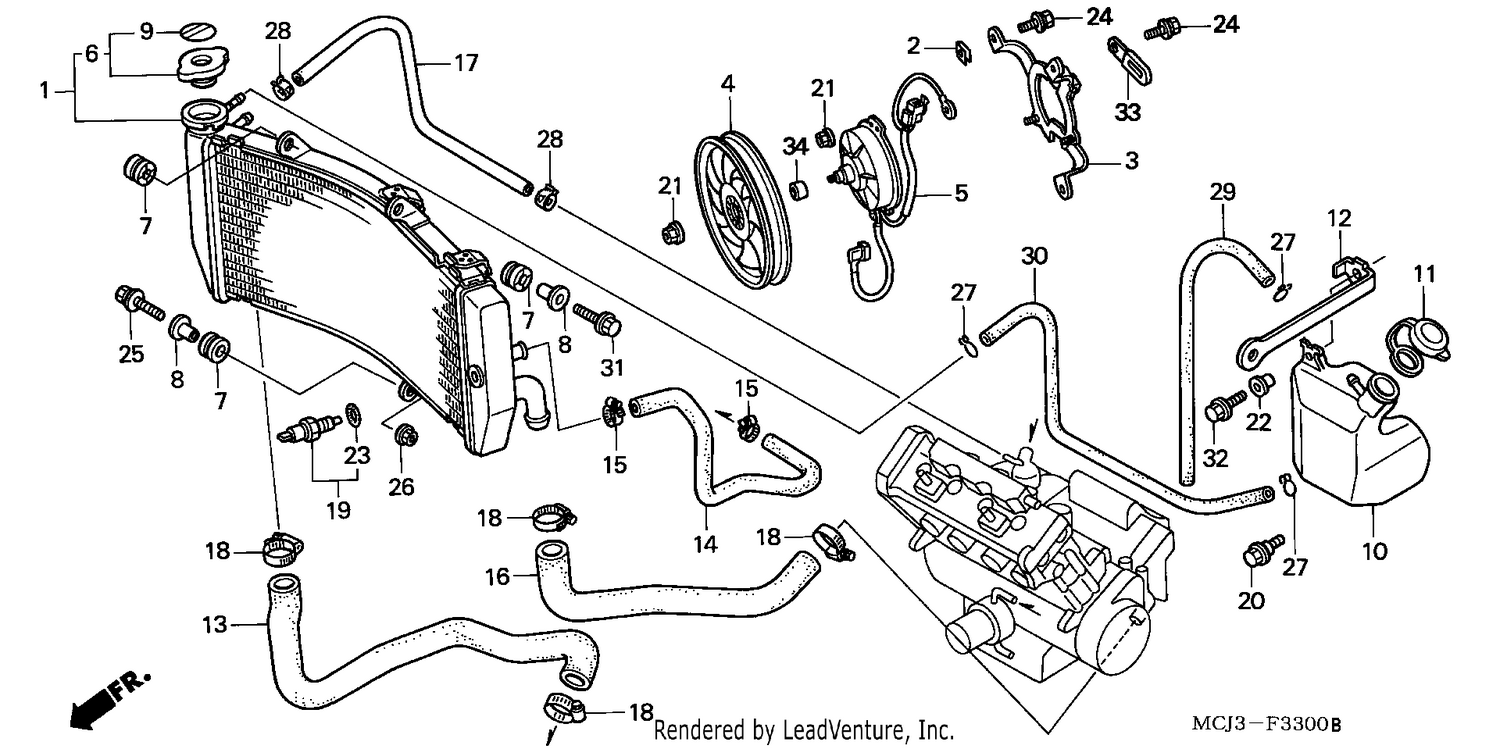 RADIATOR (CBR900RRY,1/RE1)