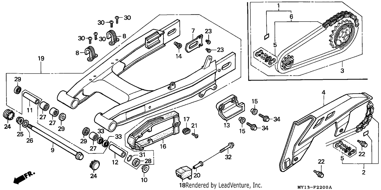 SWINGARM/CHAIN CASE