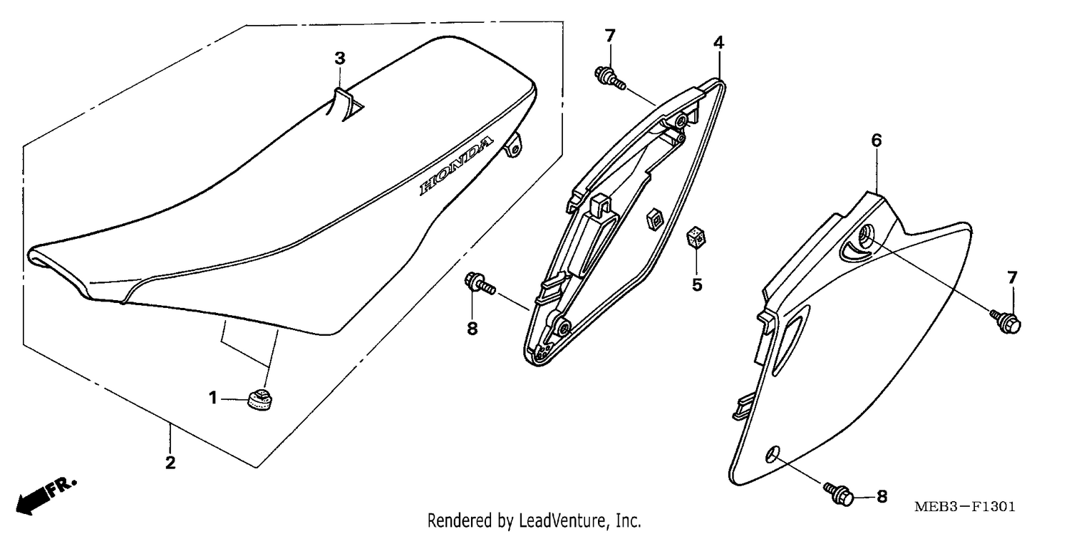 SEAT/SIDE COVER (CRF450R5,6,7,8)
