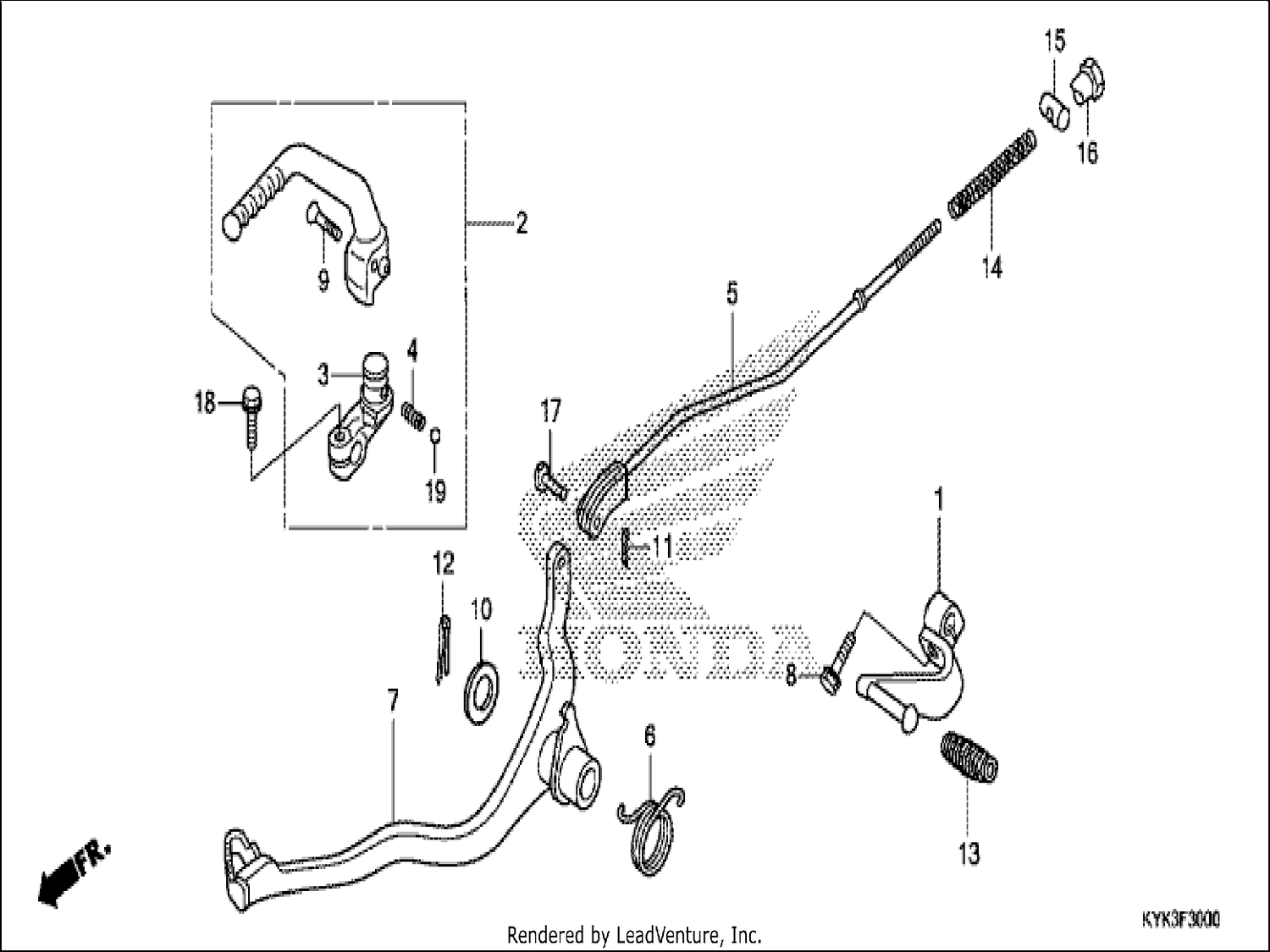  PEDAL/KICK STARTER ARM