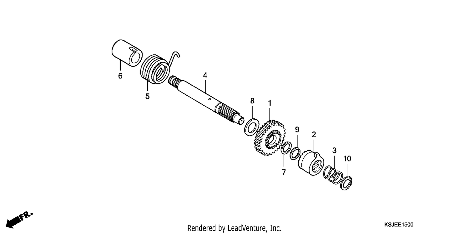 KICK STARTER SPINDLE