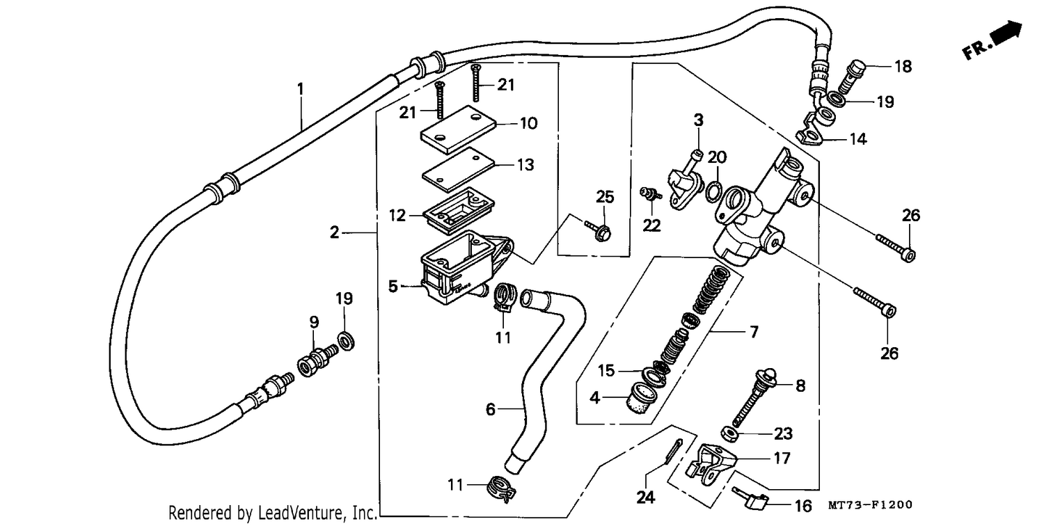 REAR BRAKE MASTER CYLINDER