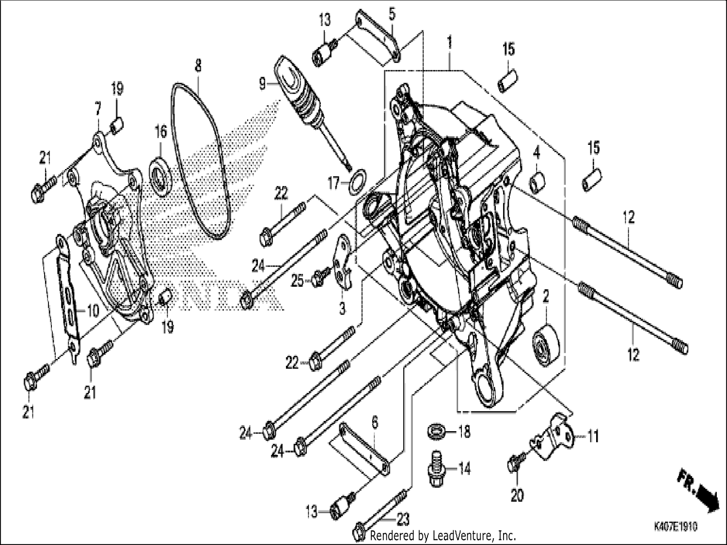  10 RIGHT CRANKCASE