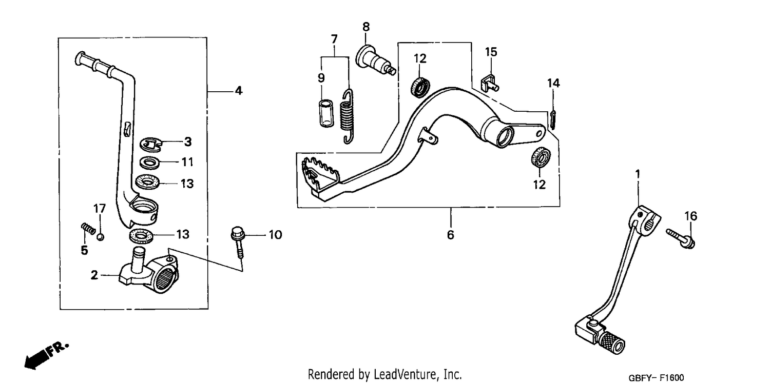 PEDAL/KICK STARTER ARM
