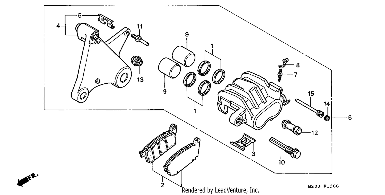 REAR BRAKE CALIPER