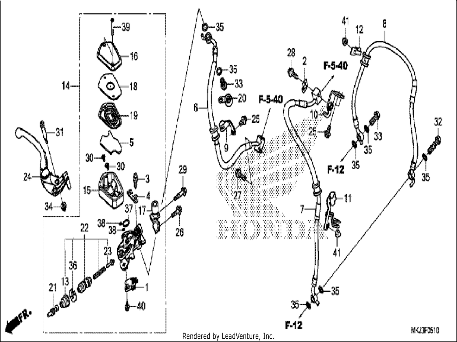  10 FRONT BRAKE MASTER CYLINDER