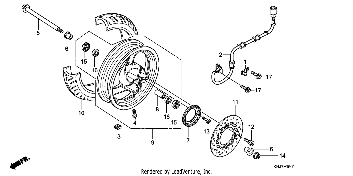 FRONT WHEEL (FES125A)(FES150A)