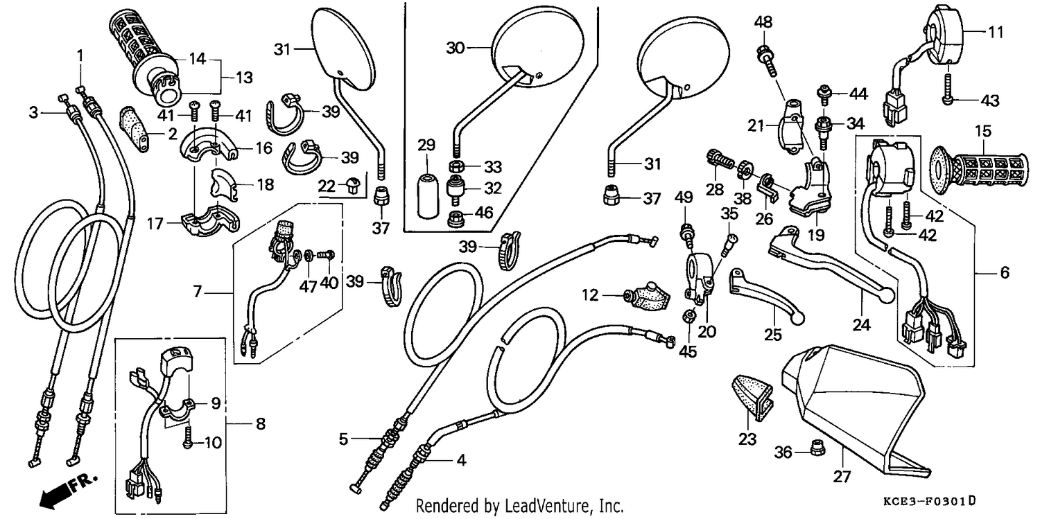 HANDLE LEVER/SWITCH/CABLE (CL/DK/ED/U)
