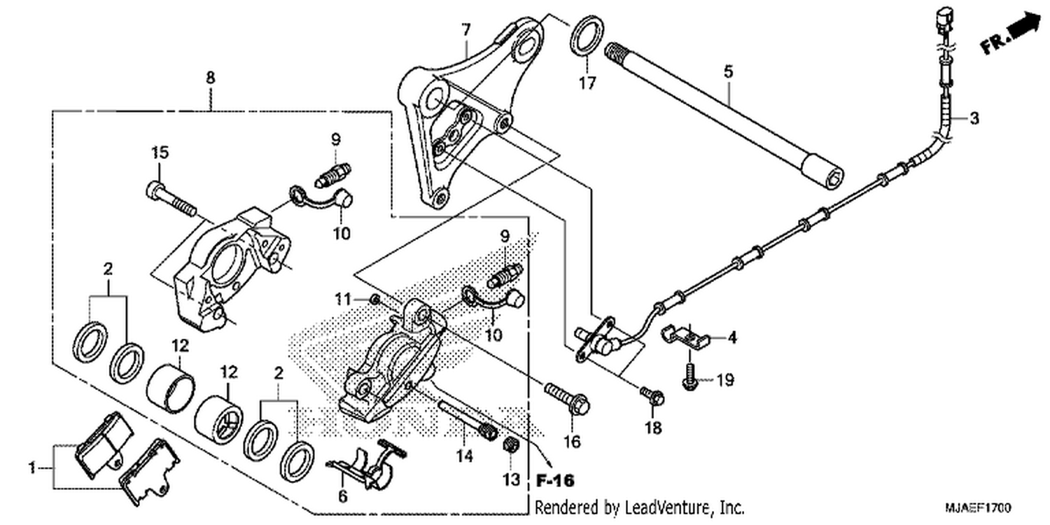  REAR BRAKE CALI PER