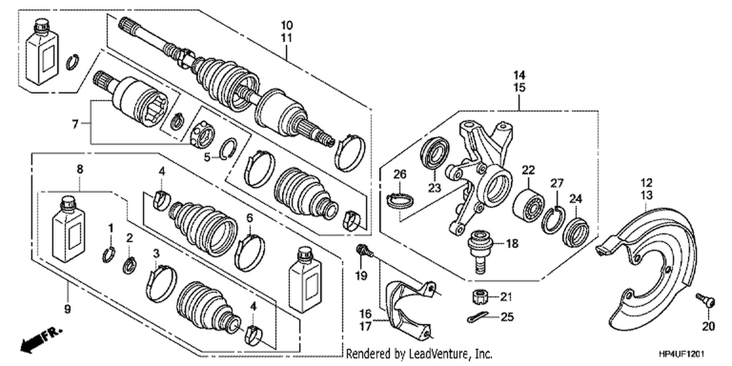  1 FRONT KNUCKLE (4WD)