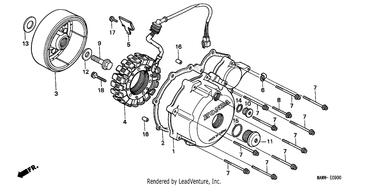 LEFT CRANKCASE COVER/ GENERATOR