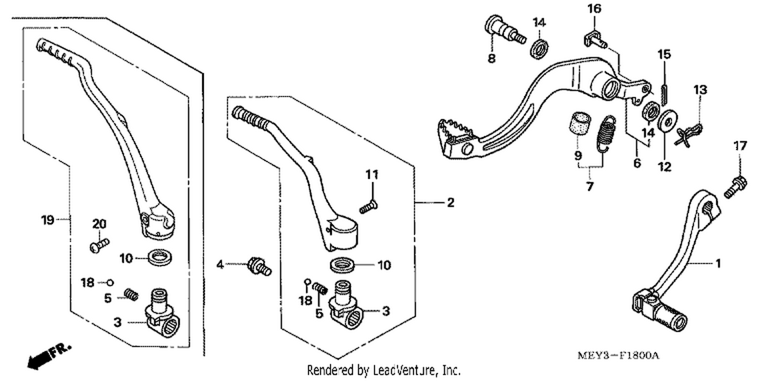  PEDAL/KICK STARTER ARM